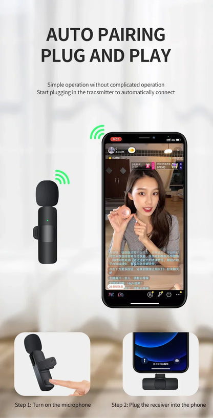 Wireless Lavalier Mic – Perfect Mic for Vloggers & Creators!