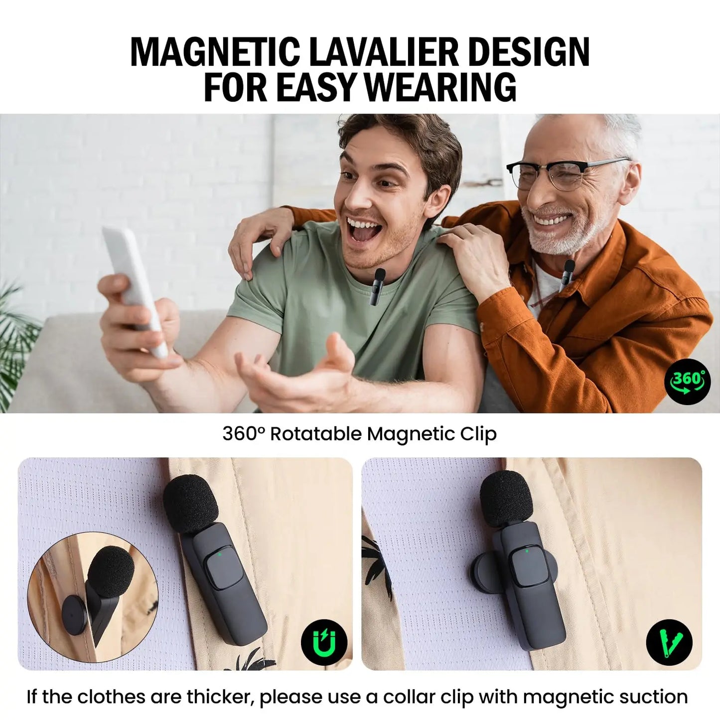 Wireless Lavalier Mic – Perfect Mic for Vloggers & Creators!